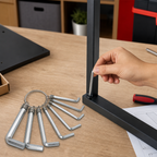 144 Pieces Hex Key Set on Ring, 1.5–10 mm Sizes, Silver, 10 Pieces