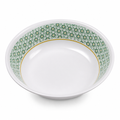 96 Pieces Melamine Salad Bowl, 7 Inch, White with Green and Yellow Pattern