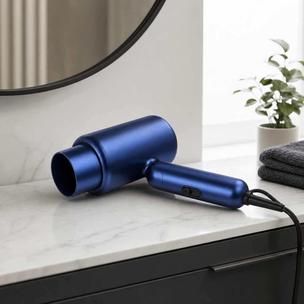 96 Pieces Blue 1200 W Foldable Hair Dryers, 1 Piece