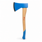 72 Pieces Felling Axe with Wooden Handle, 70 cm, Blue/Natural Wood, 1 Piece