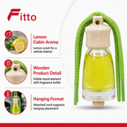 96 Pieces Car Air Fresheners Wood Hanging Lemon Scent for Vehicle Interiors
