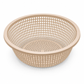 96 Pieces Round Plastic Laundry Basket, Beige, 45 x 45 x 16 cm, 1 Piece