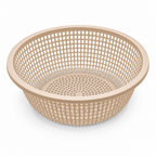 96 Pieces Round Plastic Laundry Basket, Beige, 45 x 45 x 16 cm, 1 Piece