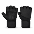 96 Pieces Gym Gloveses with Wrist Support for Weight Lifting and Fitness, Black, Size M