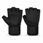 96 Pieces Gym Gloveses with Wrist Support for Weight Lifting and Fitness, Black, Size M