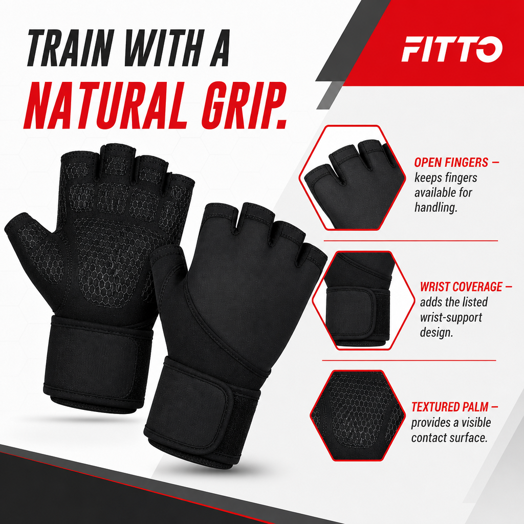 96 Pieces Gym Gloveses with Wrist Support for Weight Lifting and Fitness, Black, Size M