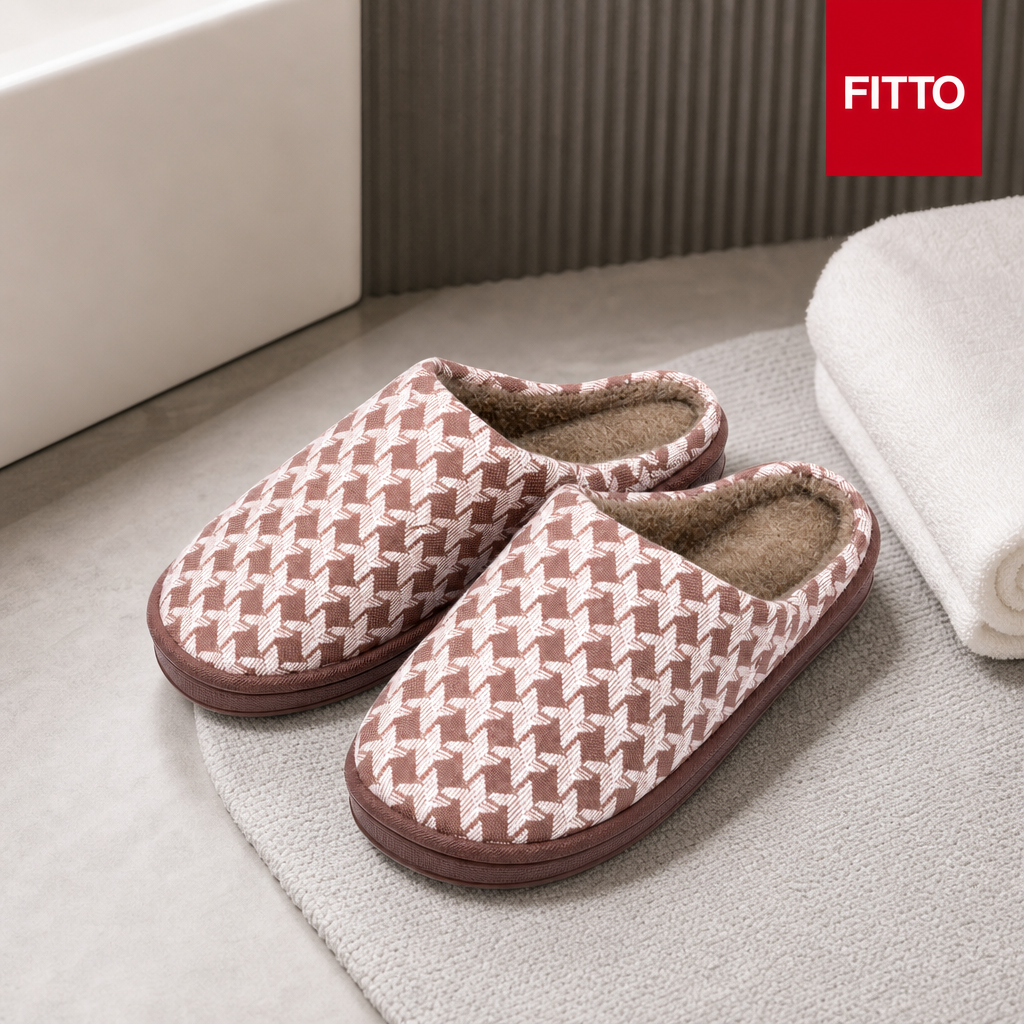 96 Pieces Closed-Toe Bath Slippers for Adults, Red or Brown, EU Sizes 38–45, 1 Pair