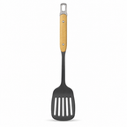 120 Pieces Stainless Steel Slotted Turner with Wooden Handle, 36.5 cm