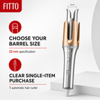 60 Pieces Automatic Hair Curler, 32 mm Silver Barrel, 1 Piece