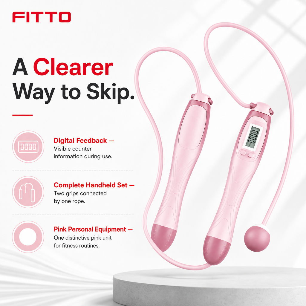 96 Pieces Digital Jump Ropes with Counter for Cardio and Fitness, Pink, Single