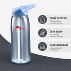 96 Pieces Sports Water Bottles with Flip Straw and Carry Handle, 750 ml