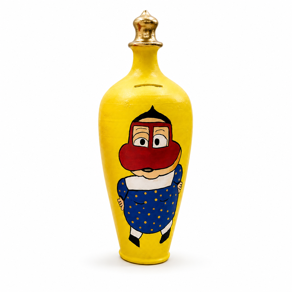 72 Pieces Decorative Bottle Coin Bank, 35 cm, Yellow
