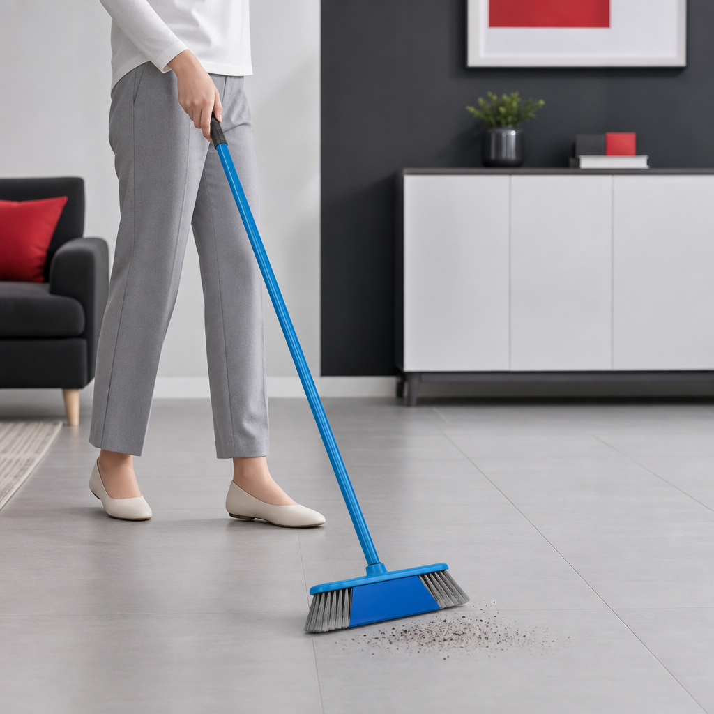 96 Pieces Indoor Broom with Iron Handle, Assorted Colour, 120 cm