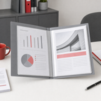 144 Pieces Grey A4 Display Book with 20 Clear Pockets, 1 Piece