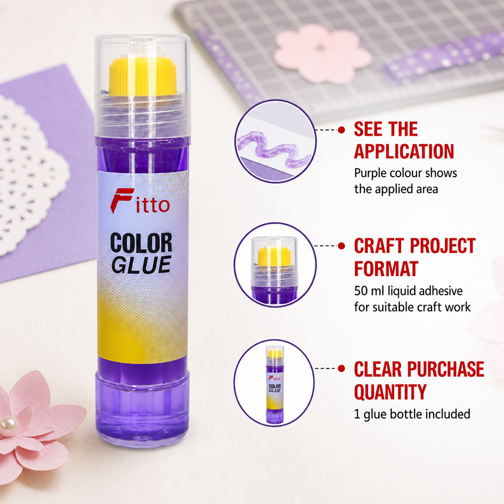 240 Pieces Purple Glue 50 ml, Craft Adhesive, 1 Piece