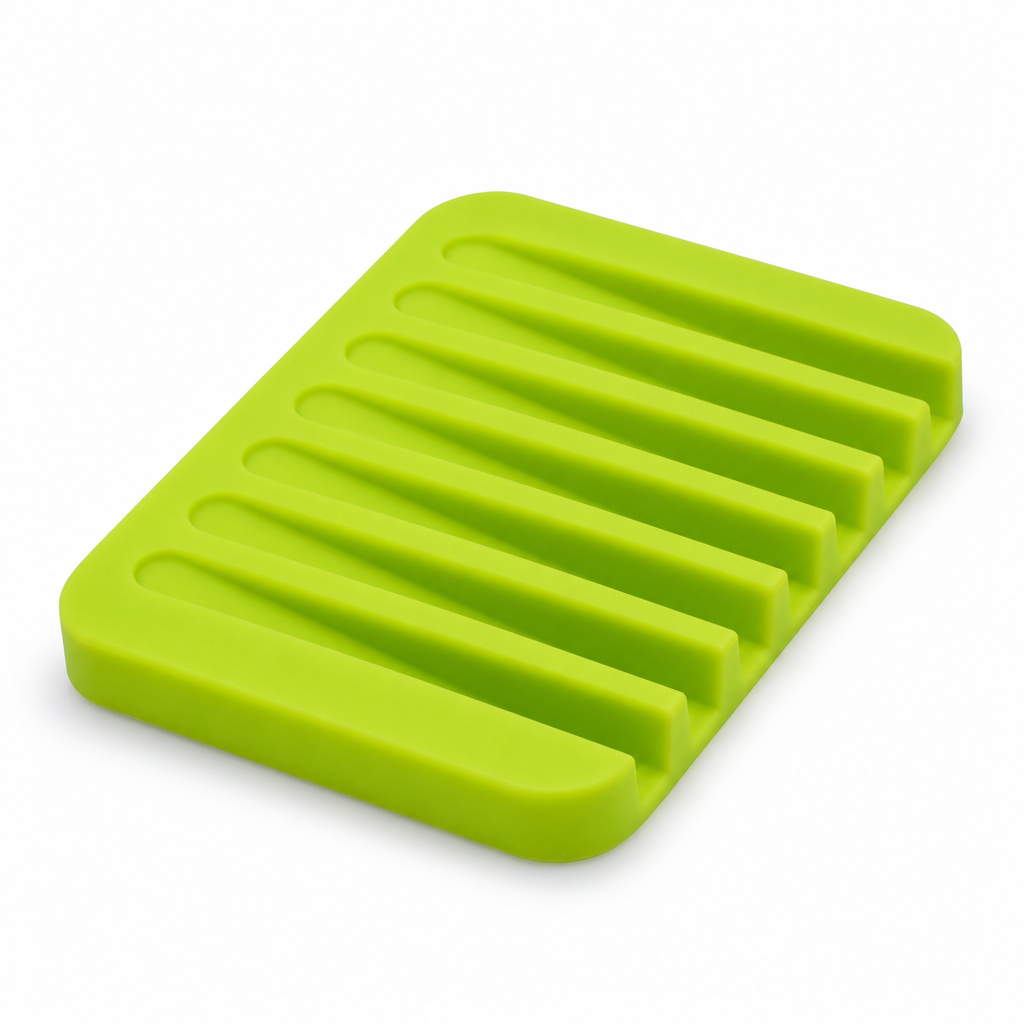 120 Pieces Silicone Soap Dish with Raised Drainage Ridges, Assorted Colours, 18 x 12 cm, 1 Piece