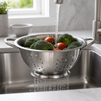 96 Pieces Stainless Steel Deep Colander with Handles, 24 cm