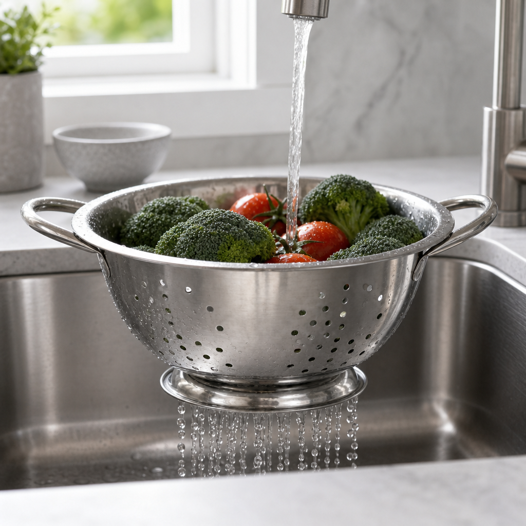 96 Pieces Stainless Steel Deep Colander with Handles, 24 cm