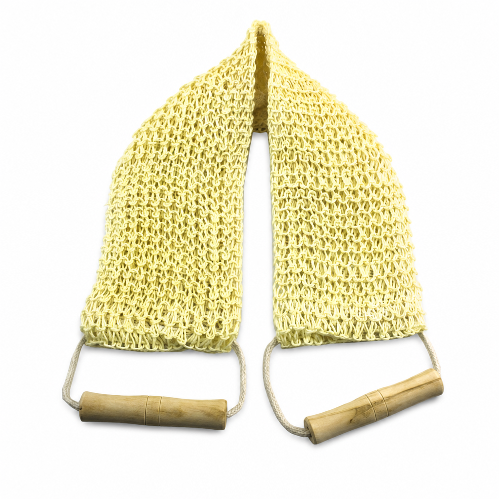 120 Pieces Long Bath Back Scrubber with Wooden Handles, Off-White, 10 x 50 cm, 1 Piece