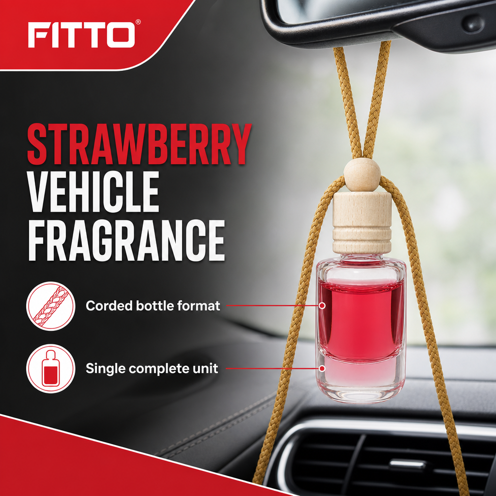 96 Pieces Hanging Bottle Car Air Perfume, Strawberry Scent, Single Unit