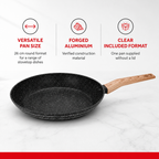 48 Pieces Forged Aluminium Frying Pan Without Lid, 26 x 5 cm, Black