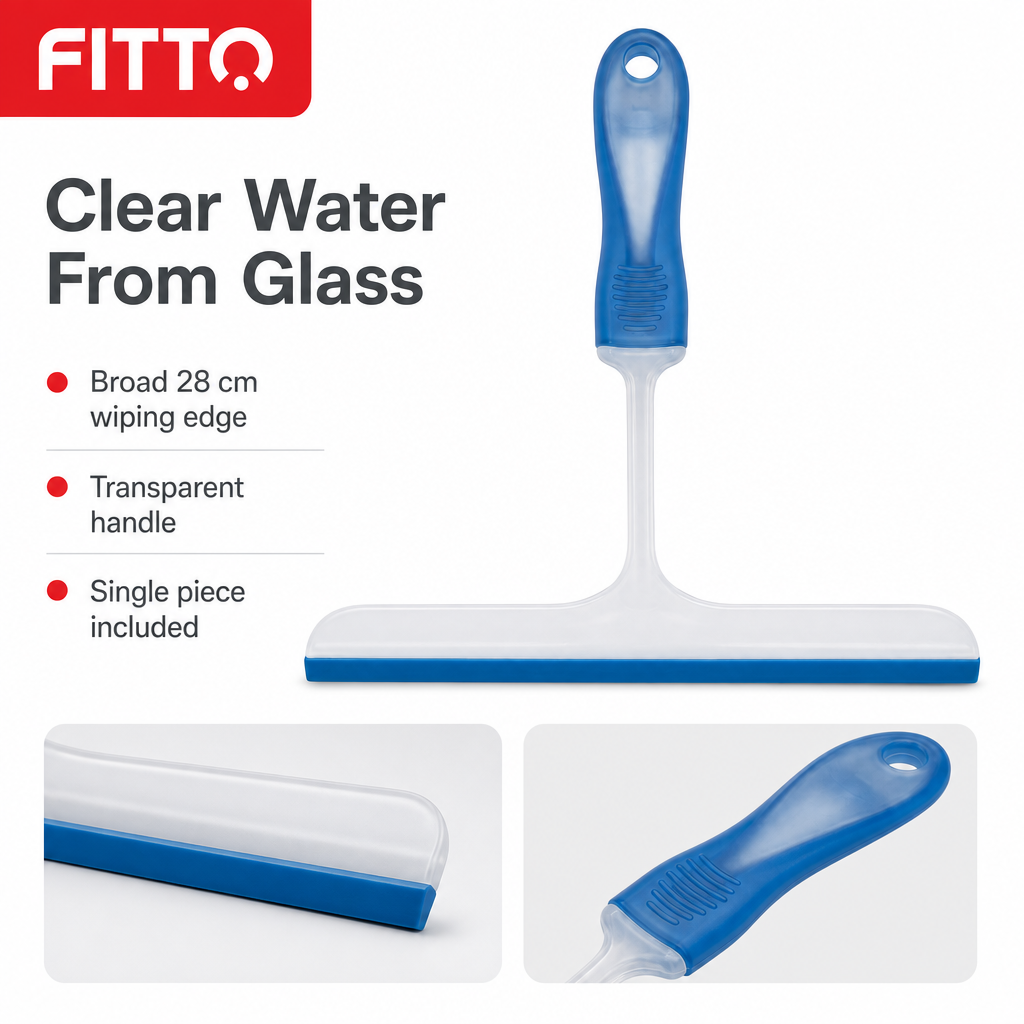 96 Pieces Window Squeegee with Transparent Handle, 28 cm, Single Piece
