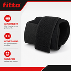 96 Pieces Wrist Support for Gym and Fitness, Adjustable Black Wrist Brace, Single Piece