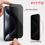 120 Pieces 360 Degree Privacy Tempered Glass Screen Protectors for 14 Plus, Black