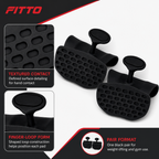96 Pieces Silicone Palm Grip Pads for Weight Lifting and Gym, Textured Anti-Slip Hand Support Pair, Black