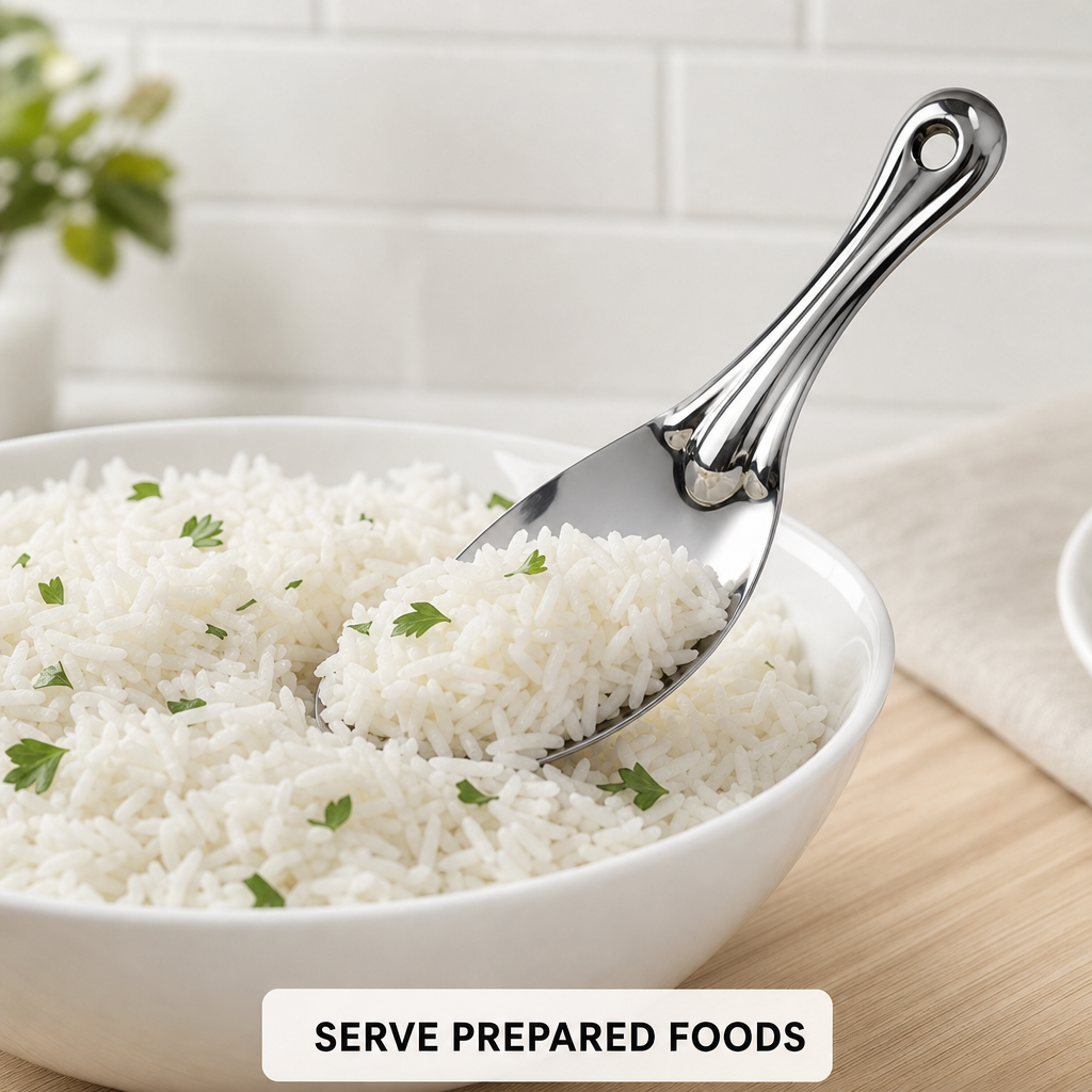 120 Pieces Stainless Steel Rice Serving Spoon Small 23 cm