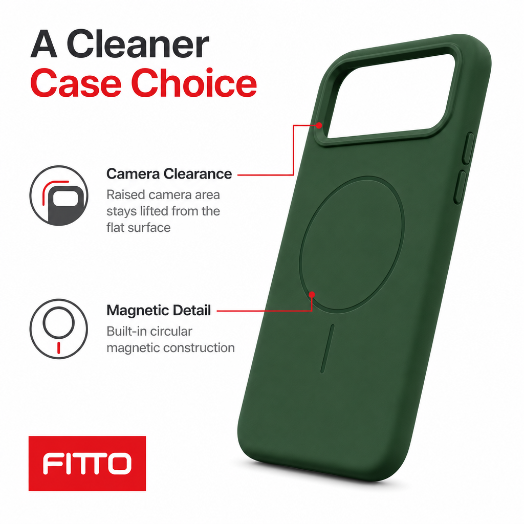 120 Pieces Silicone Magnetic Phone Cases for 14 Pro, Green, with Raised Camera Protection