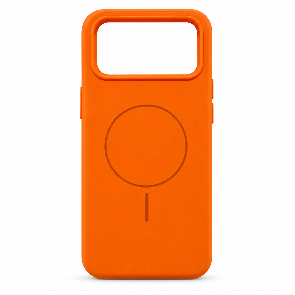 120 Pieces Silicone Magnetic Phone Cases with Raised Camera Protection, Orange
