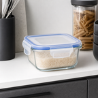 96 Pieces Square Glass Food Container with PP Lid, 800 ml