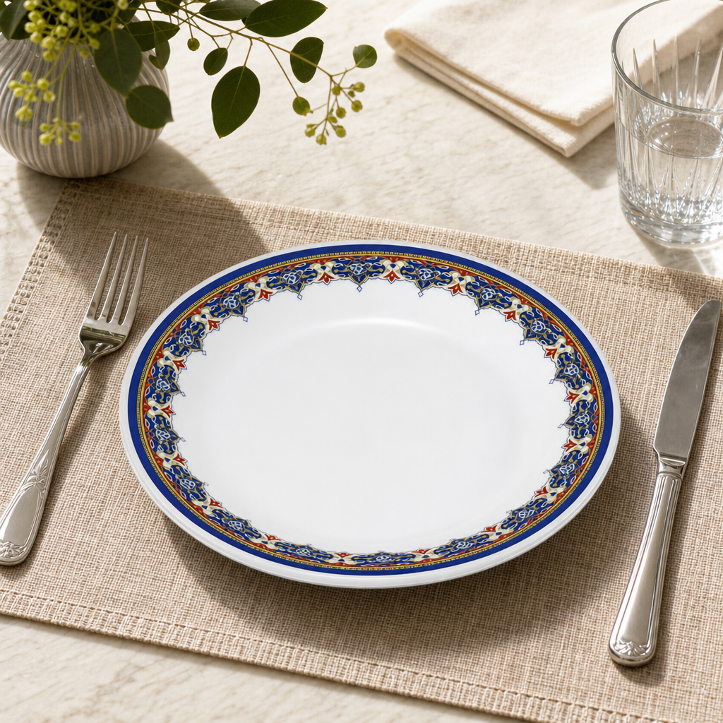 120 Pieces Melamine Dinner Plate, 10 Inch, White