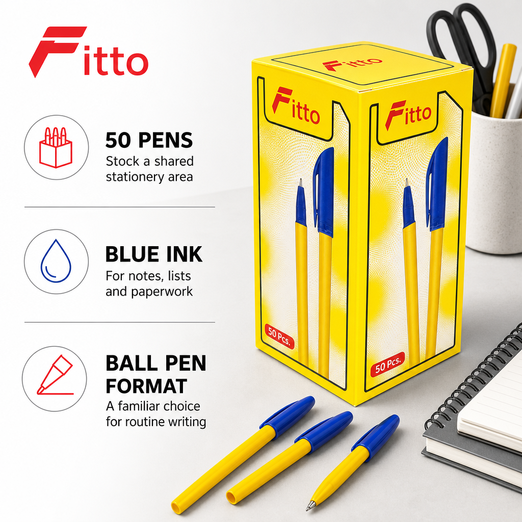 96 Pieces Smash Ball Pens, Blue Ink, 50 Pack, Blue and Yellow Writing Pens for Office, School and Everyday Notes