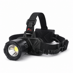 72 Pieces Rechargeable LED Headlamp, 35W High-Brightness Light with Adjustable Head Strap, Black