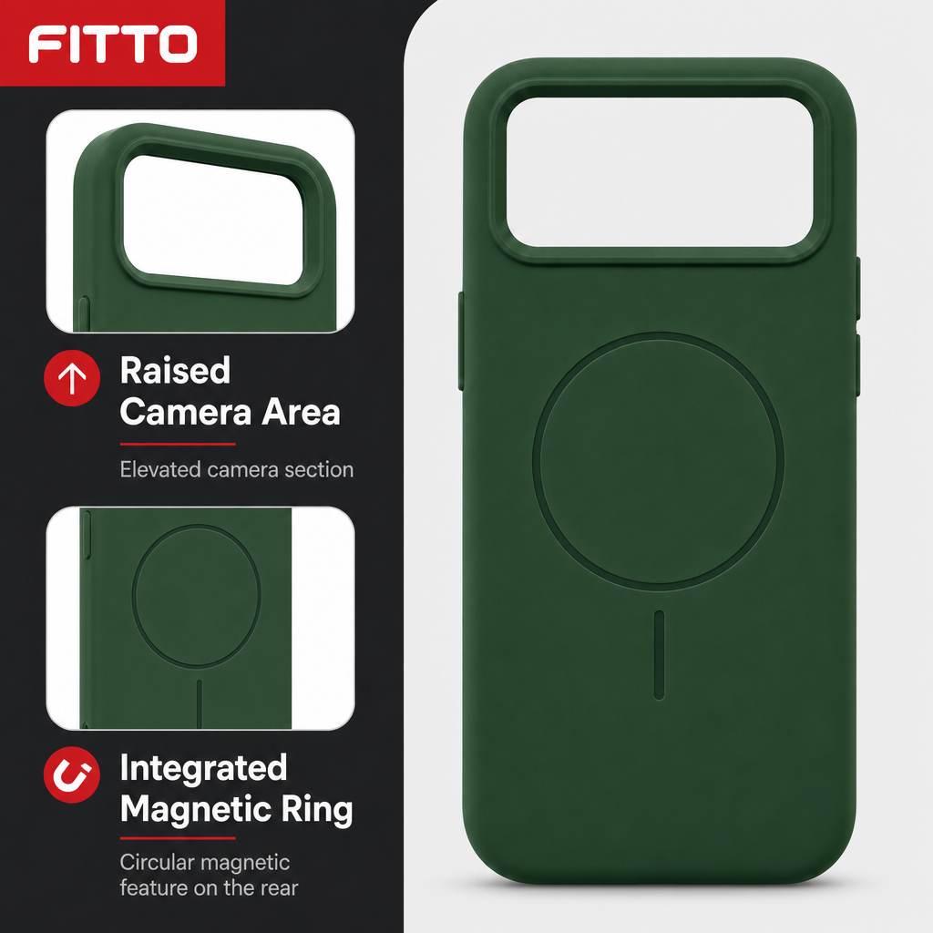 120 Pieces Silicone Magnetic Phone Cases with Raised Camera Protection for 13 Pro Smartphone, Green