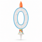 120 Pieces LED Number 0 Cake Candle, Mixed Colour Birthday Decoration, Single Piece