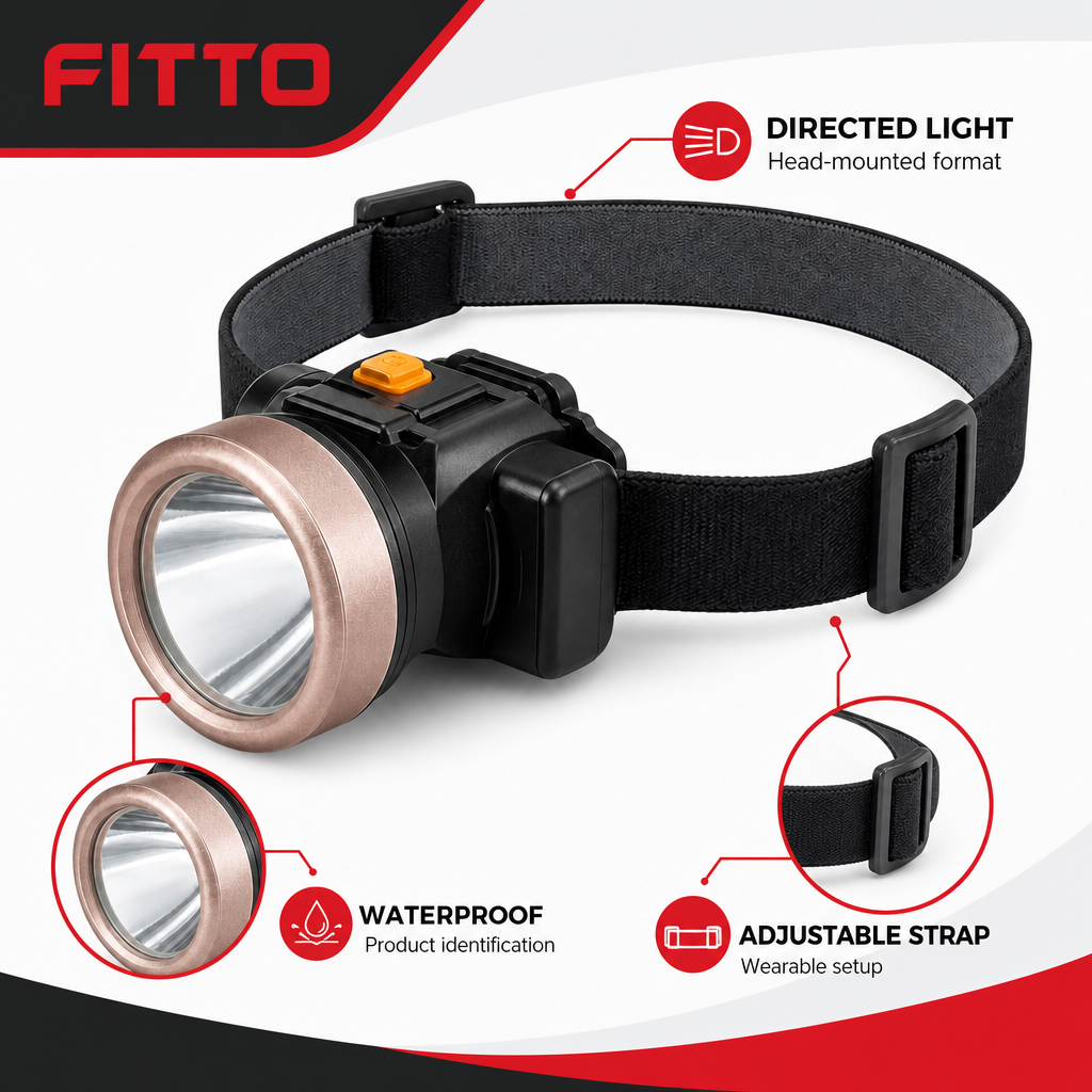96 Pieces LED Headlamp, Waterproof Adjustable Head Strap, Portable Hands-Free Light for Outdoor Tasks