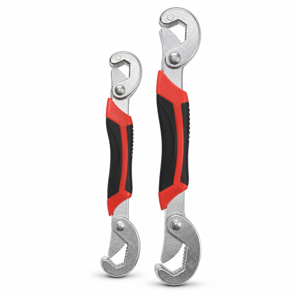 96 Pieces Self-Adjusting Universal Wrench Set, 9–32 mm, 8 Inch and 10 Inch, Red Black Silver, 2 Piece
