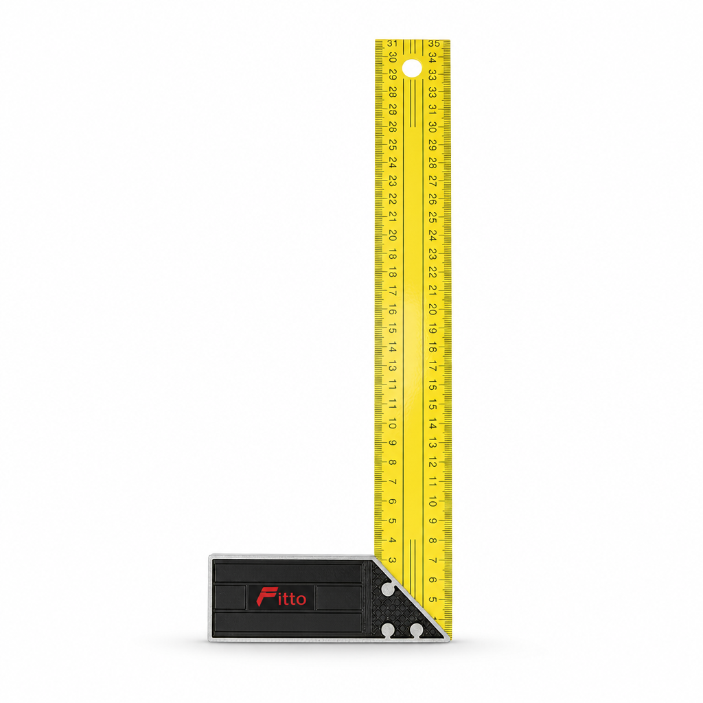 120 Pieces Carpenter L-Square Ruler, 14 Inch Yellow and Black Right-Angle Measuring Tool, 1 Piece