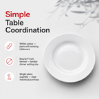 120 Pieces Dinner Plate, White, Round 9 Inch, Single Tablewares Piece