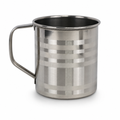 96 Pieces Stainless Steel Water Mug with Handle, Silver, 11 cm