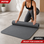 72 Pieces Yoga Mat 10mm Grey, Single Exercise Mats for Yoga, Stretching and Floor Workouts