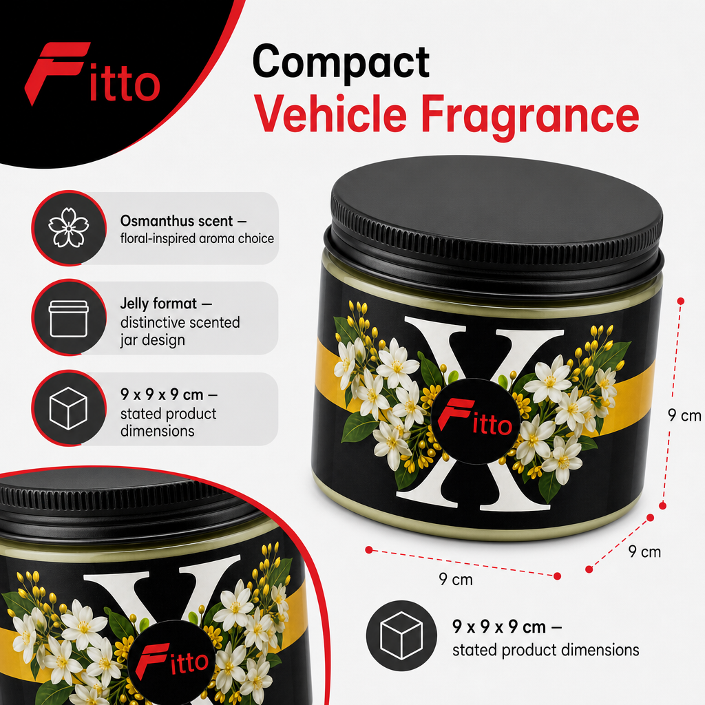 120 Pieces Car Air Fresheners Jelly Osmanthus Scent Round Jar 9 cm