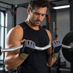 96 Pieces Gym Gloveses for Weight Lifting and Fitness, Fingerless Design, Grey and Black, Size XL