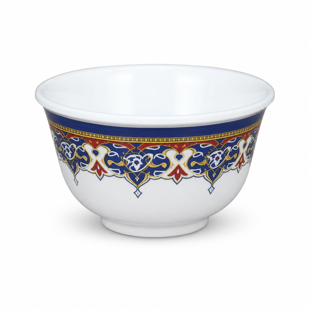 144 Pieces Melamine Rice Bowl, 4 Inch, Decorative Patterned Tablewares for Rice, Snacks and Side Servings