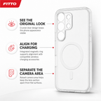96 Pieces Crystal Clear Magnetic Phone Cases with Ring for Wireless Charging and Raised Camera Protection for iPhone 16 Pro
