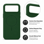 120 Pieces Magnetic Silicone Phone Cases with Raised Camera Protection, Green