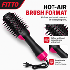 72 Pieces Hot Air Brushes, One-Step Hair Drying and Styling Tool, Black and Pink, 1 Piece